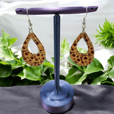 Sunflower Acrylic Dangle Earrings - Hand Designed Floral Delight - Dangle Earring - Charm and Char